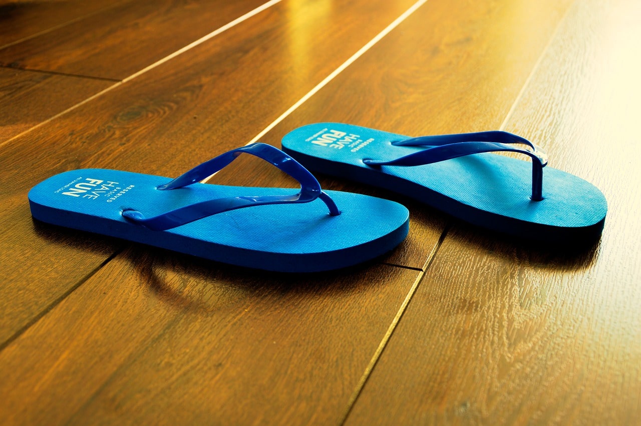 flip flops, summer, blue